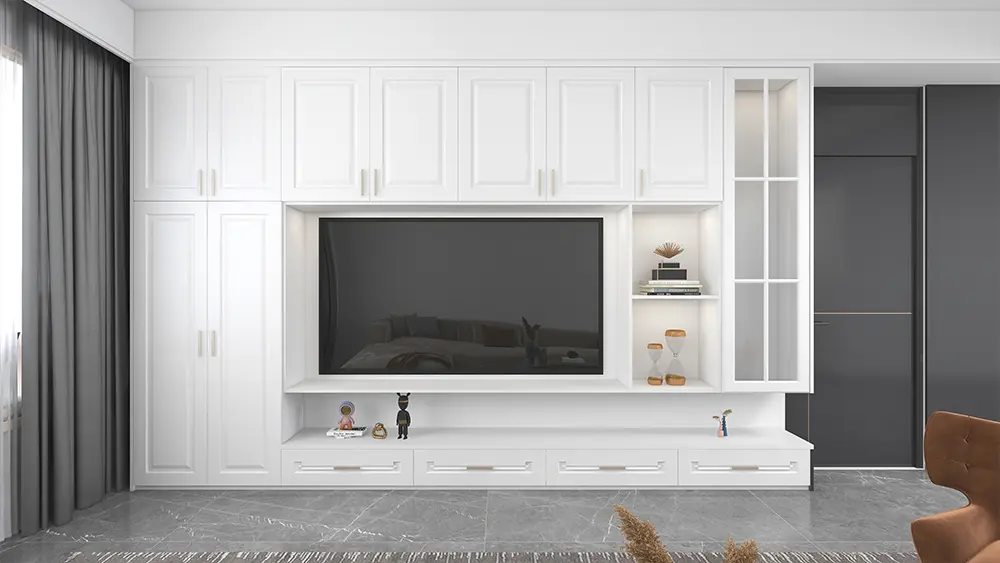 European Style Minimalist White Custom Wardrobe (7)ekp