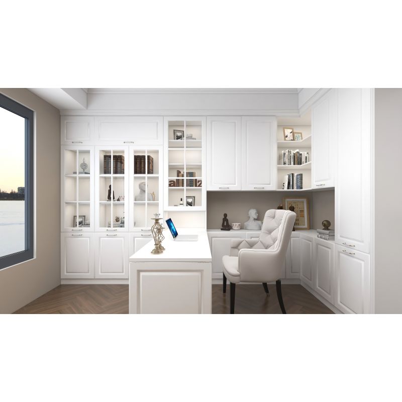 European Style Minimalist White Custom Wardrobe
