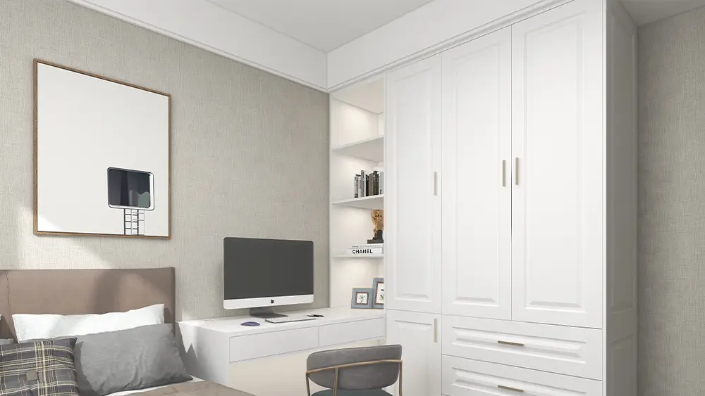 European Style Minimalist White Custom Wardrobe (8)9it
