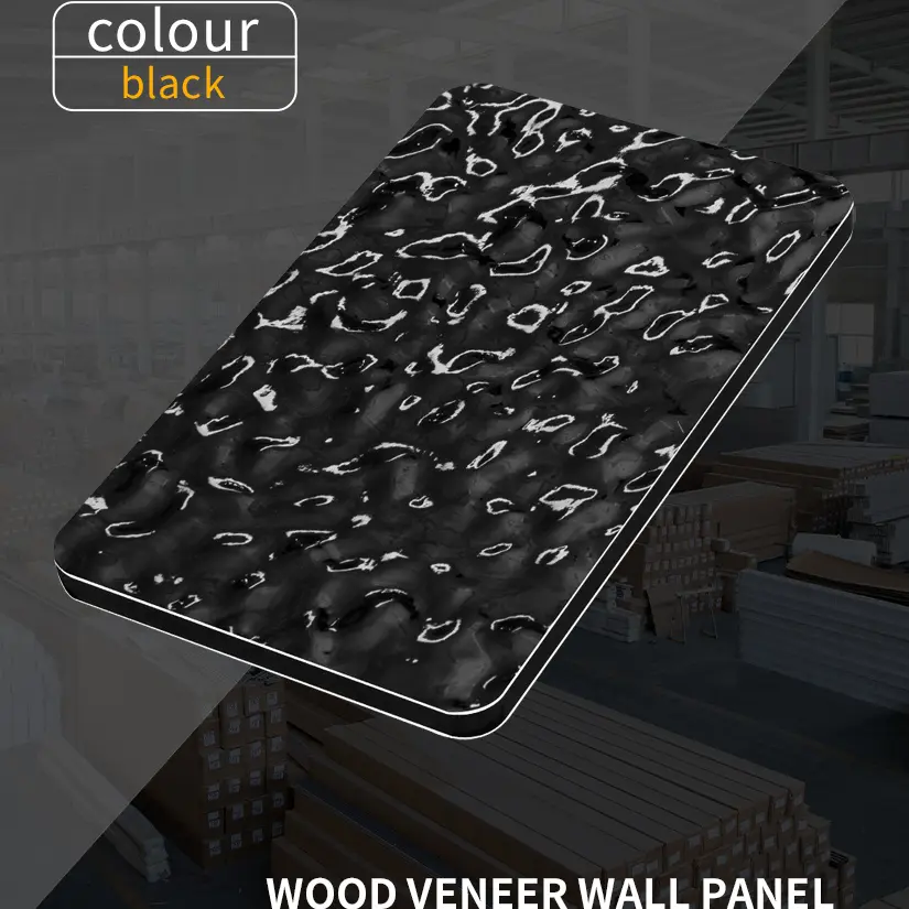 Home Interior Decoration Bamboo Charcoal water ripple wood veneerl