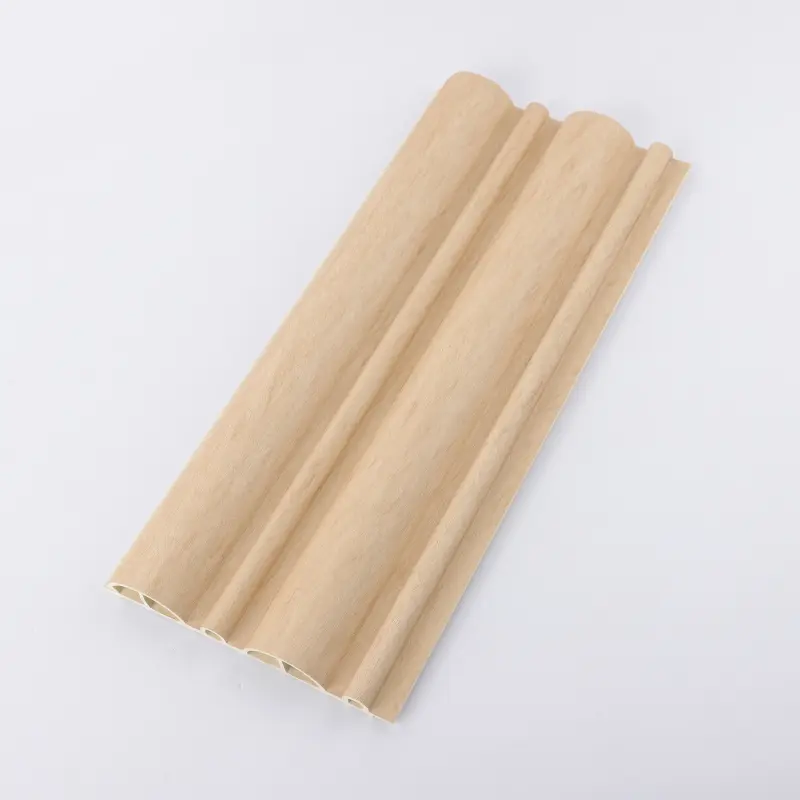 New design 170*25MM Irregular semi-circular plate indoor wpc wall panel-product